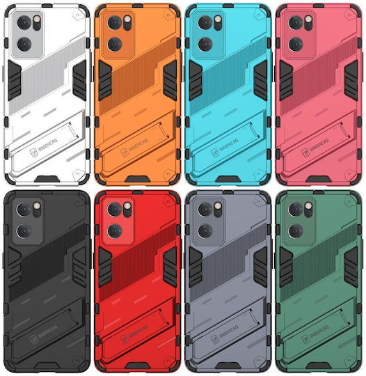 Oppo Reno7 5g China Punk Armor 2 In 1 Pc + Tpu Shockproof Telefon Fall unsichtbar Halter Orange