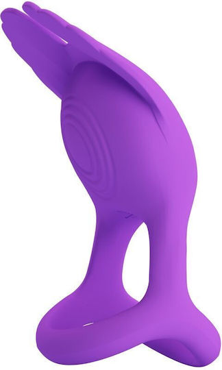 Pretty Love Vibrant Penis Ring 7 Vibrations Purple Silicone
