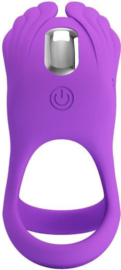 Pretty Love Vibrant Penis Ring 7 Vibrations Purple Silicone
