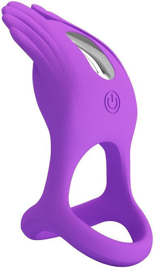 Pretty Love Vibrant Penis Ring 7 Vibrations Purple Silicone
