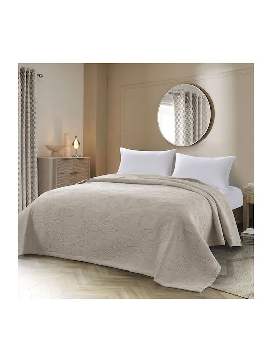 Beauty Home Art 11176 Κουβέρτα Πικέ King Size 260x270εκ. Άμμου