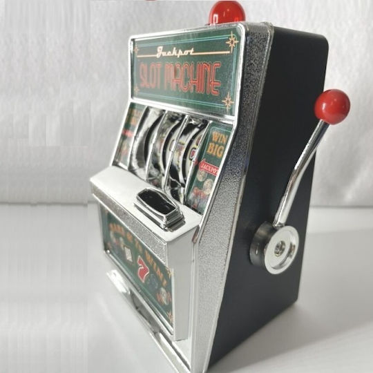 Joc Slot Machine Copil Cutiuta de bani Plastic Multicolor 13x17.5x10cm