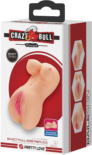 Crazy Bull Hannah Мастурбатор 2-в-1 Вагина Задник и Гърди Реалистичен Текстуриран Мастурбатор