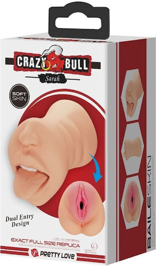 Crazy Bull Sarah Vagina-shaped Mastubador Dual Entry