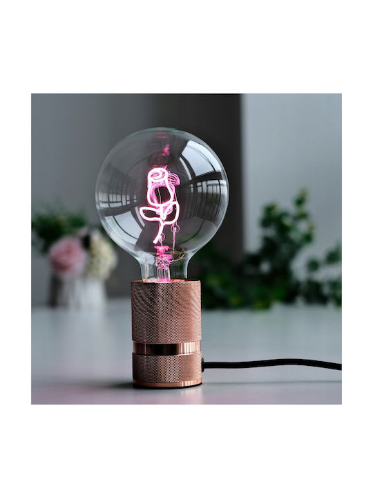 Dekorative Lampe mit Fassung für E27 Lampe Rosa
