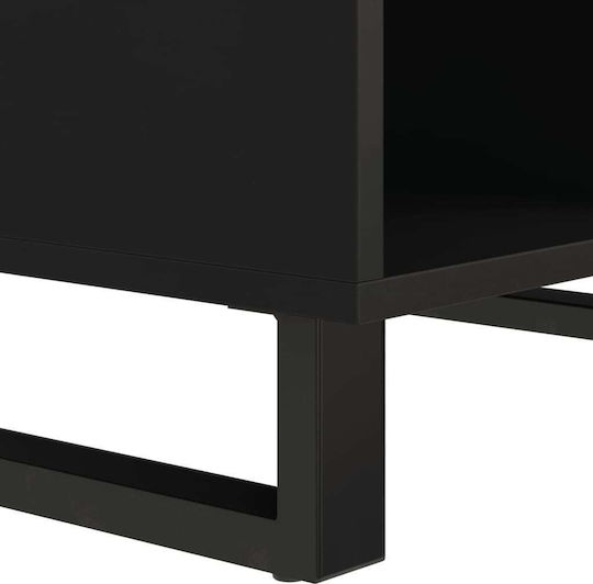 Rectangular Side Table Made of Solid Wood Multicolour 55x50x40 cm