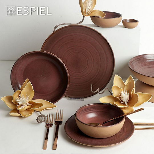 Espiel Calabria Salatschüssel Keramik Rosa 16x16x5.5cm 1Stück