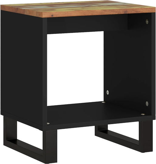 Rectangular Side Table from Solid Wood Multicolour L40xW31xH46cm.