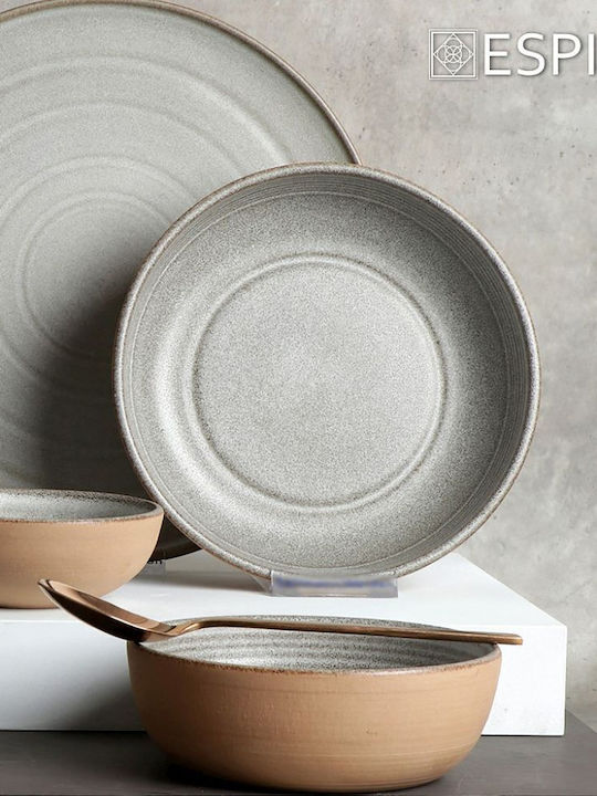 Espiel Calabria Ceramic Salad Bowl Gray 12.5x12.5x4.5cm