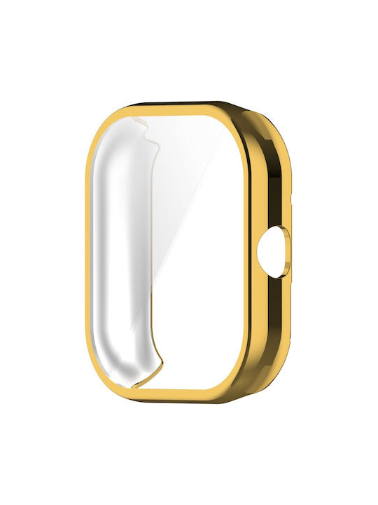 Silikonhülle in Gold Farbe für das Xiaomi Redmi Watch 3 Lite / Watch 3 Active