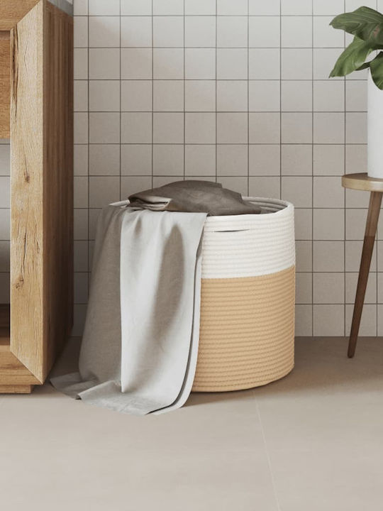 vidaXL Storage Basket Fabric Beige 40x40x35cm 1pcs