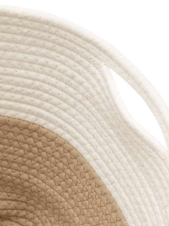 vidaXL Storage Basket Fabric Beige 40x40x35cm 1pcs