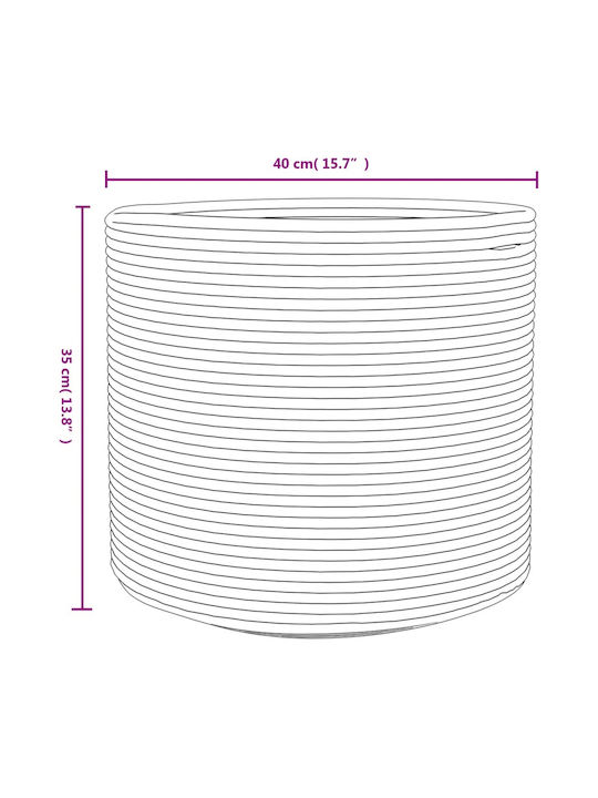 vidaXL Storage Basket Fabric Beige 40x40x35cm 1pcs