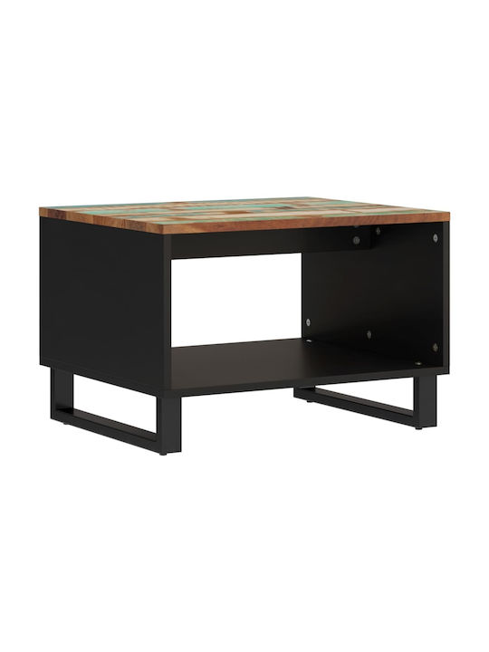 Rectangular Side Table from Solid Wood Multicolour M60xW50xH40cm
