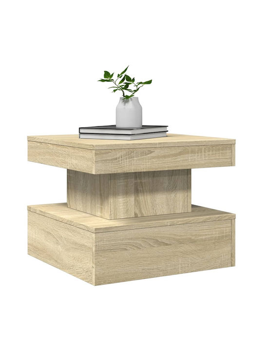 Square Side Table Wooden Sonoma Oak M50xL50xH40cm
