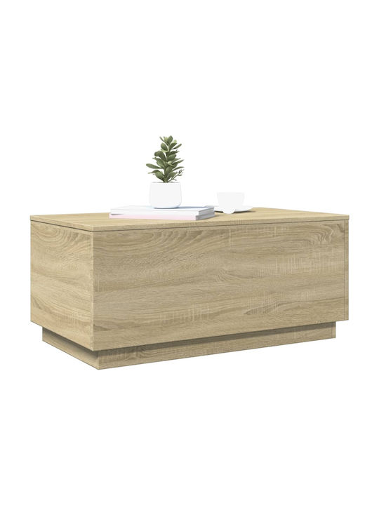 Rechteckiger Zentraler Kaffeetisch Aus Holz Sonoma Eiche M90xB50xH40cm