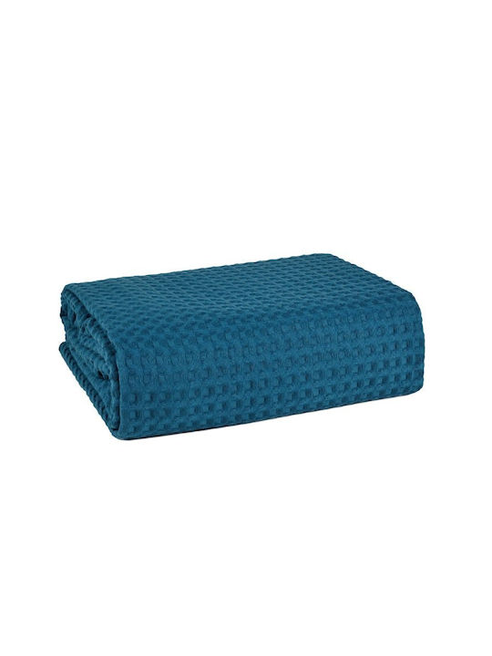 Aigaion Decke Pique Einzel 170x240cm Ocean