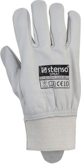 Stenso Gloves for Work White Leather 1pcs