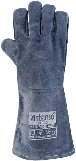Stenso Gloves for Work Welding Navy Blue Leather 1pcs