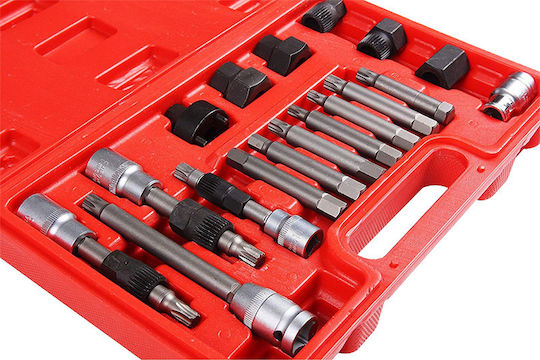 SKS Tools Car Alternator Pulley Tool Set 18 Pieces for VW / Bmw