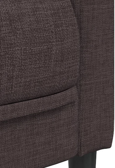 Τριθέσιος Καναπές Σκούρο Καφέ 193x76.5x74.5εκ. 372616