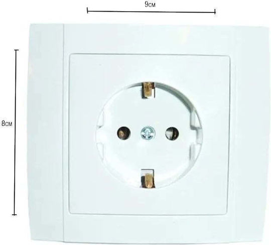 Πρίζα Τοίχου Εντοιχιζόμενη Λευκό Songrui Wall Switch