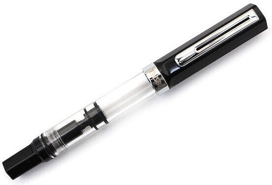 Twsbi Piston Filling Stilou Caligrafie Fine Negru Cu Cerneală Neagră