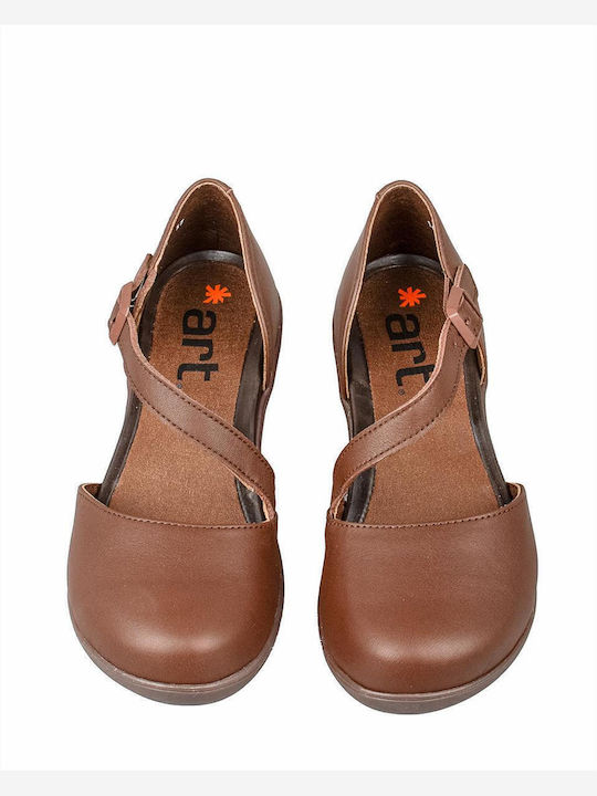 Pumps mit Riemchen Braun