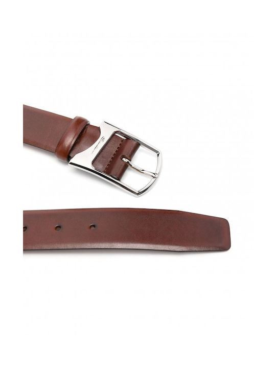 Santoni Men's Leather Belt Brown