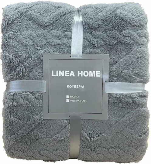 Linea Home Patagonia Διπλή 200x220εκ. Γκρι