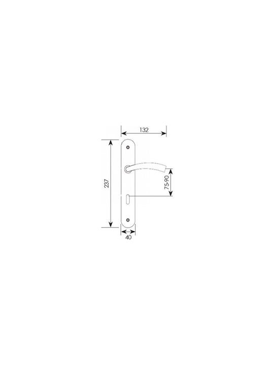 Import Hellas Buton Ușa din față cu Placă Stânga 0036-1042 Matt Nickel