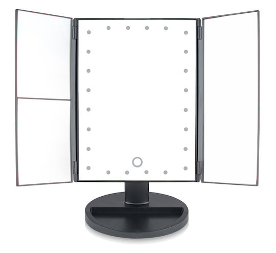 Rio Tabletop Makeup Mirror with Light 28.5x28.5cm Black