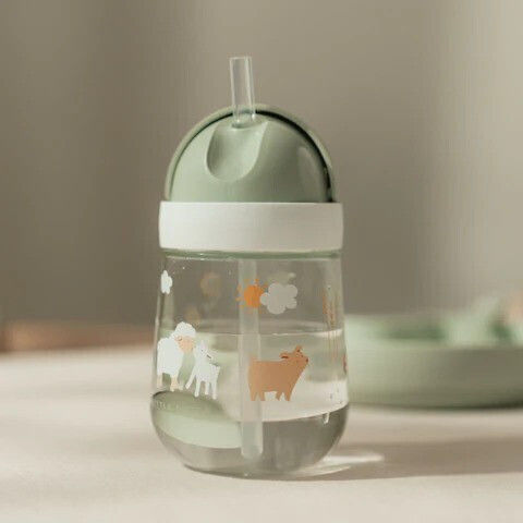 Little Dutch Εκπαιδευτικό Ποτηράκι Καλαμάκι Little Farm 300ml