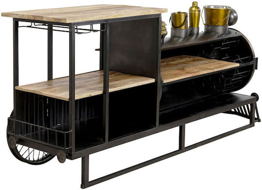Train Конзолна маса Метална Gunmetal Д226xШ60xВ104cm