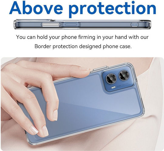 Moto Задна корица Пластмаса / Силикон Прозрачен (Motorola Moto G34 5G)