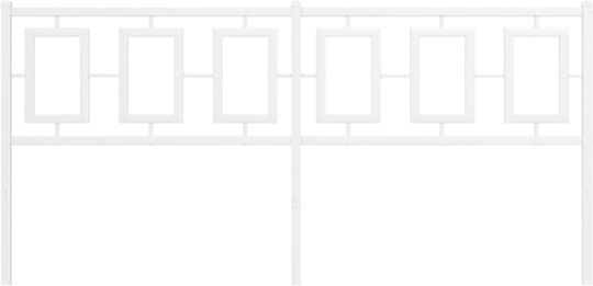 vidaXL Metallic White Bed Headboard 187x91cm