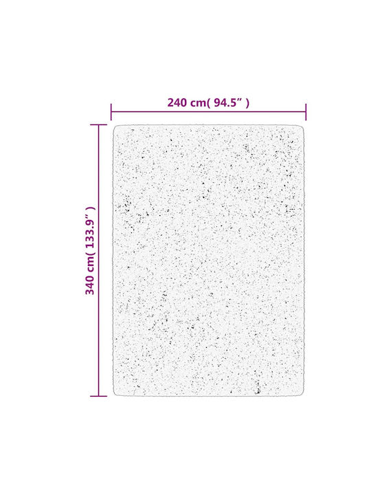 vidaXL Oviedo Χαλί Ορθογώνιο Τιρκουάζ 240x340cm