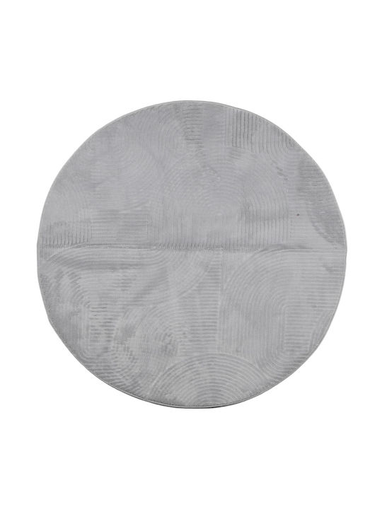 vidaXL Rug Round Grey