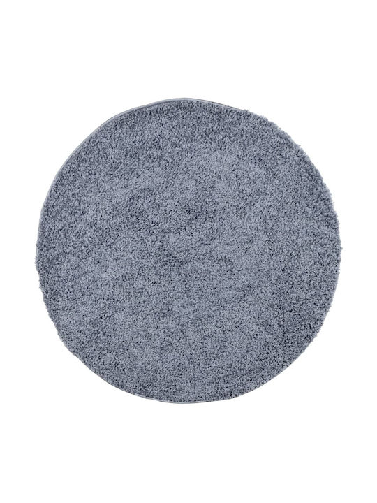 vidaXL Rug Round Shaggy Blue