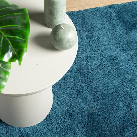 vidaXL Oviedo Teppich Rechteckig Synthetisch,Polyester/Cotton/Leather Turquoise