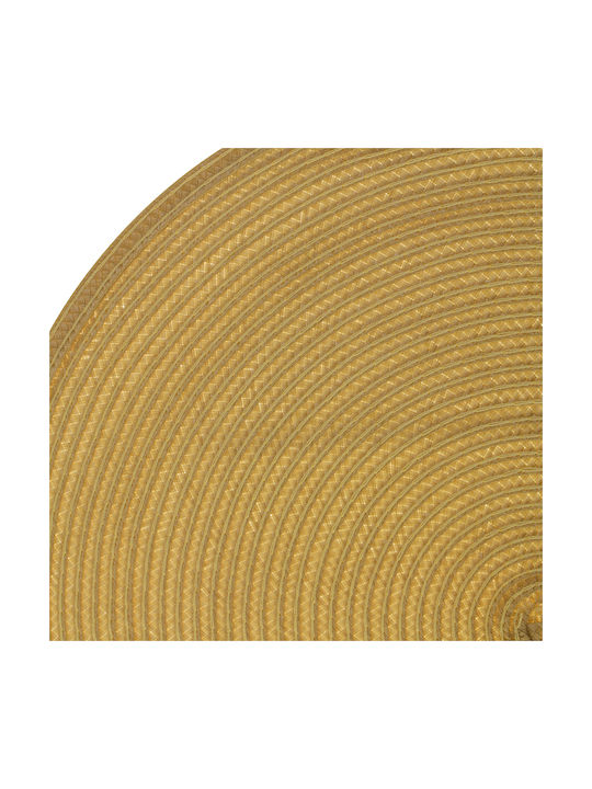 Atmosphera Round Fabric Placemat Mustard 38cm