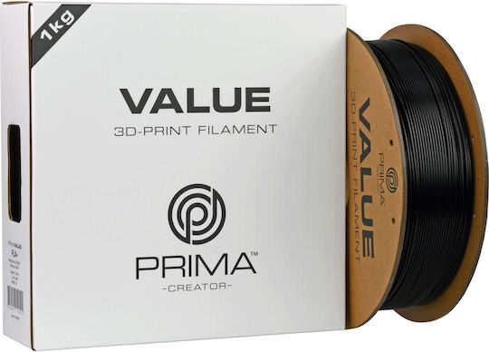 PrimaCreator Primavalue PLA+ 3D Printer Filament 1.75mm Μαύρο 1kg