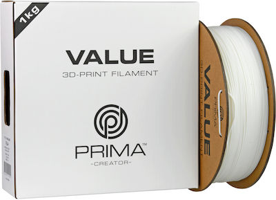 PrimaCreator Primavalue PLA+ Filament pentru imprimante 3D 1.75mm Alb 1kg