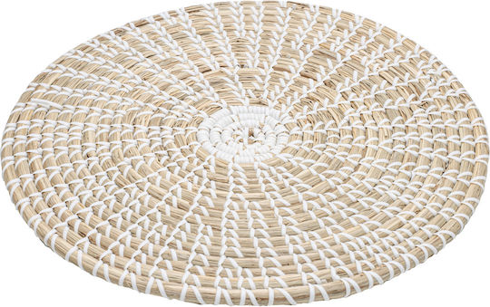 Ladelle Platzdeckchen Rund Stoff Beige 35cm 1Stück