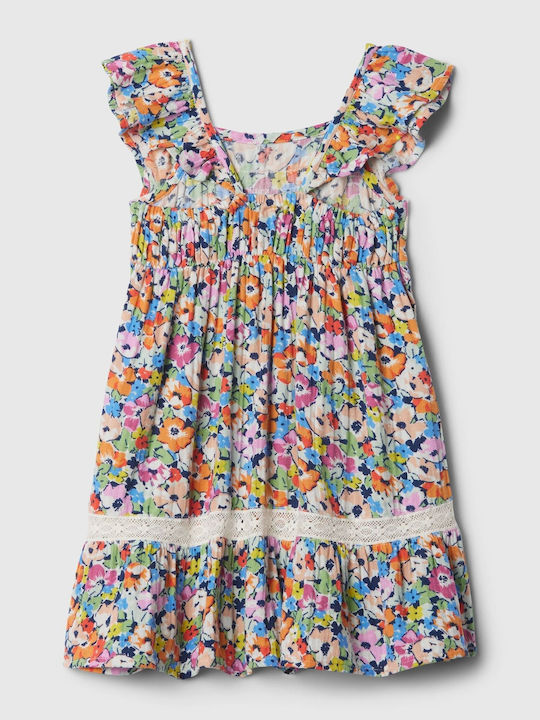 GAP Mädchen Kleid Blumen Multi