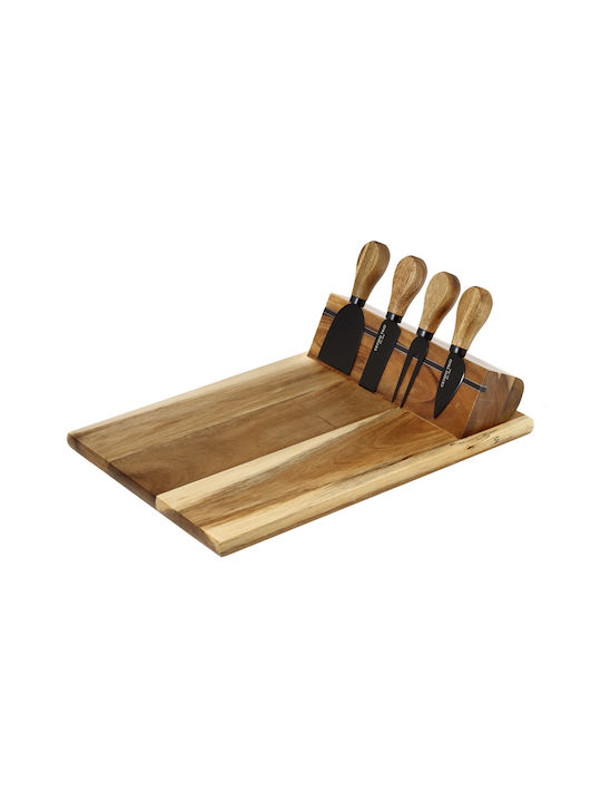 Cryspo Trio Wooden Cheese Serving Platter 33x24cm