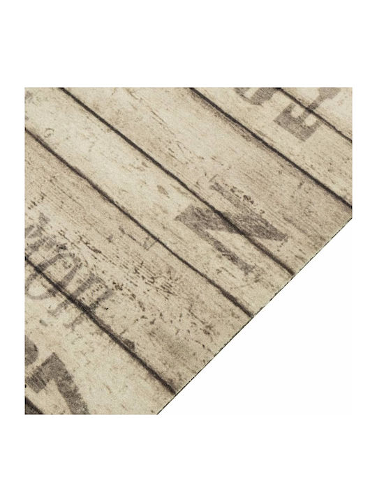 vidaXL Kitchen Mat Runner with Anti-slip Underlay Beige-grey 45x150εκ.