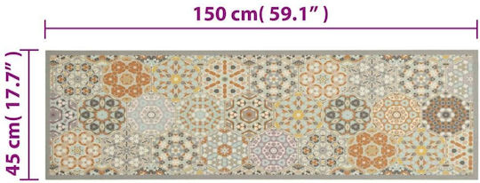 vidaXL Kitchen Mat Runner with Anti-slip Underlay Colorful 45x150εκ.