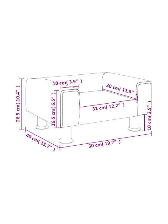 Παιδικό Καναπεδάκι Μαύρο 50x40x26.5εκ.