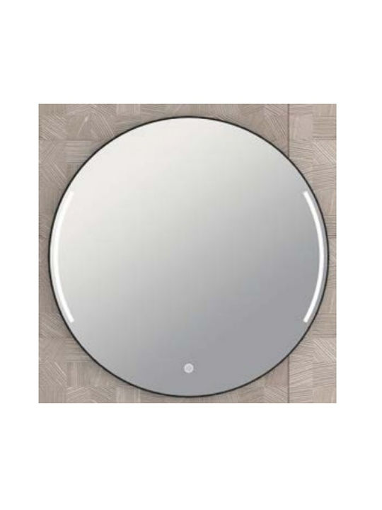 Savvopoulos Runder Badezimmerspiegel LED 80x80cm Bronze